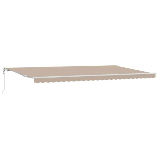 Toldo Retráctil Beige 600 X 300 Cm Tela Y Aluminio_0