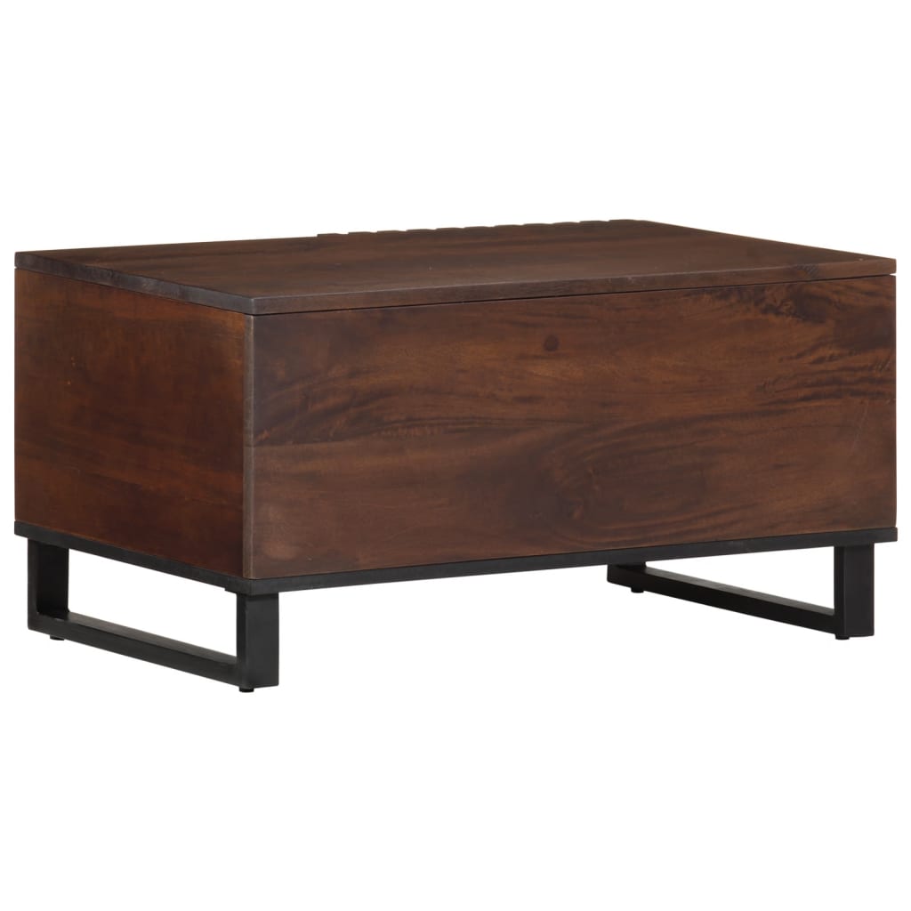 Mesa De Centro Madera Maciza Mango Marrón 80x51x40 Cm_2