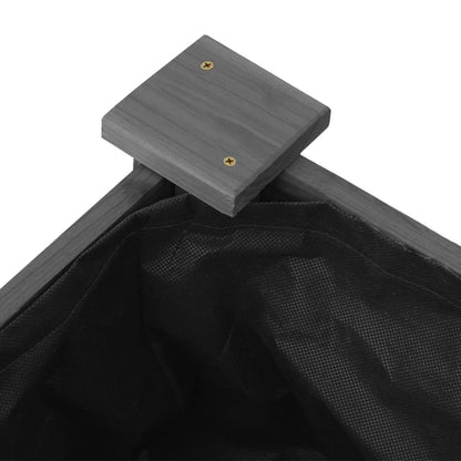 Jardinera Arriate Forro Madera Maciza Abeto Gris 120x60x25 Cm_5