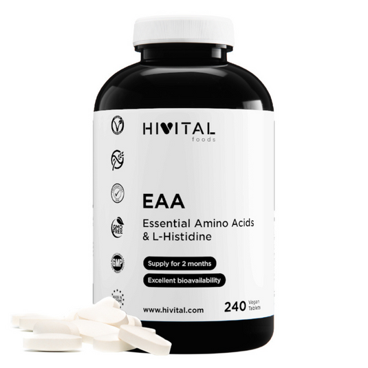 EAA aminoácidos esenciales Hivital 240 comprimidos veganos