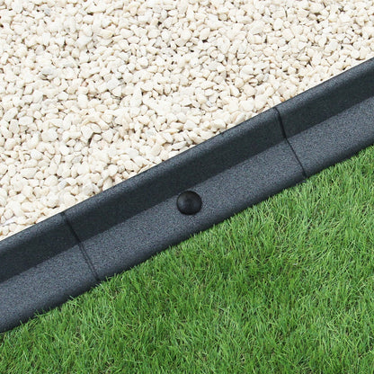 Bordes De Césped Gris Flexibles Jardín Bordes De Césped Paquete De 24 X 1.2m_1