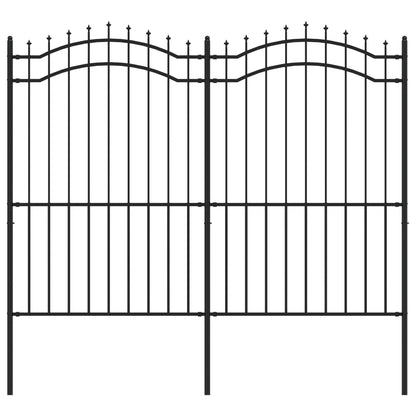 Valla De Jardín Con Punta De Lanza Acero Recubierto Negro 222cm / Vetonek_1