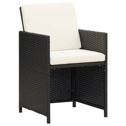 Vidaxl Set Comedor De Jardín Con Cojines 15 Pzas Ratán Sintético Negro_3