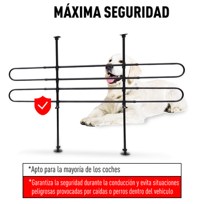 Pawhut Separador Coche Reja Separadora Universal Perros Seguridad Acero Maletero_5