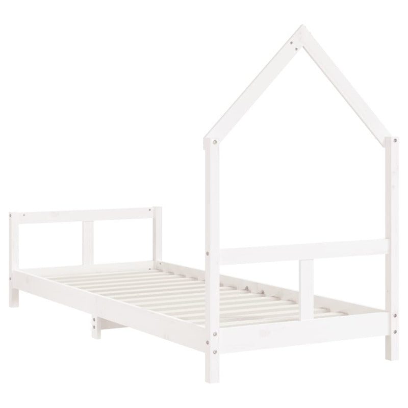Vidaxl Estructura De Cama Para Niños Madera De Pino Blanco 80x200 Cm_5