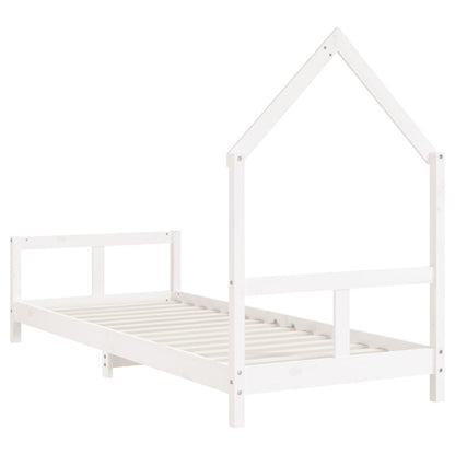Vidaxl Estructura De Cama Para Niños Madera De Pino Blanco 80x200 Cm_5