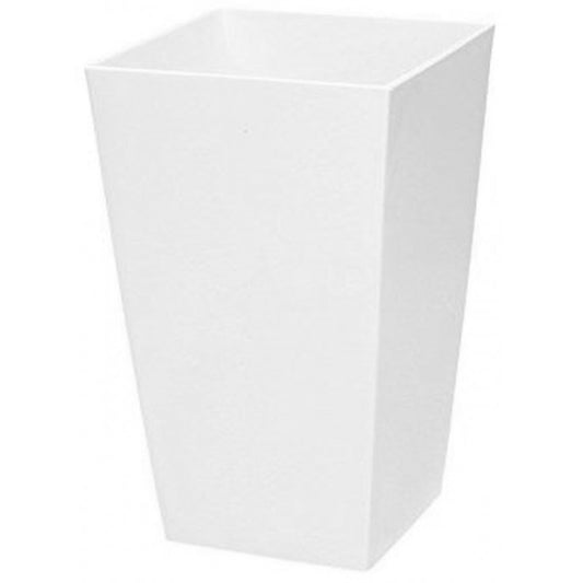 Maceta Alta Urbi 2 Litros, De Plastico, 12,6 X 12,6 X 20 Cm En Color Blanco_0