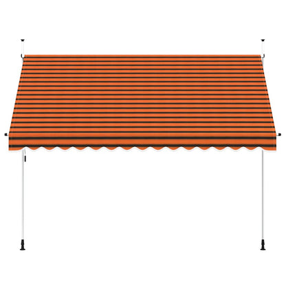 Toldo Manual Retráctil Naranja Y Marrón 350 Cm_2