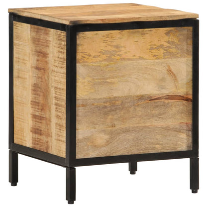 Mesita De Noche Madera Maciza De Mango 40x35x50 Cm_3