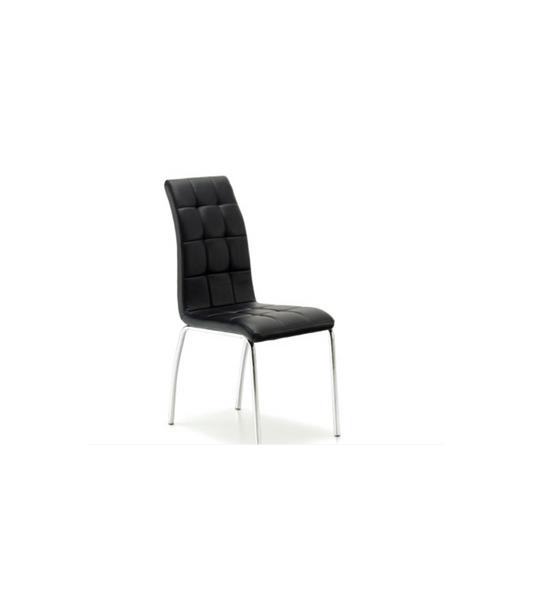Silla Borja Dc-1107 Tapizada En Simil Piel Negro, 96cm(alto) 42cm(ancho) 60cm(largo)_0