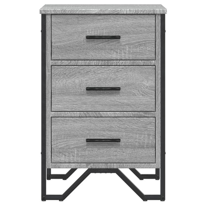 Mesita De Noche Madera De Ingeniería Gris Sonoma 40x41x60 Cm_3