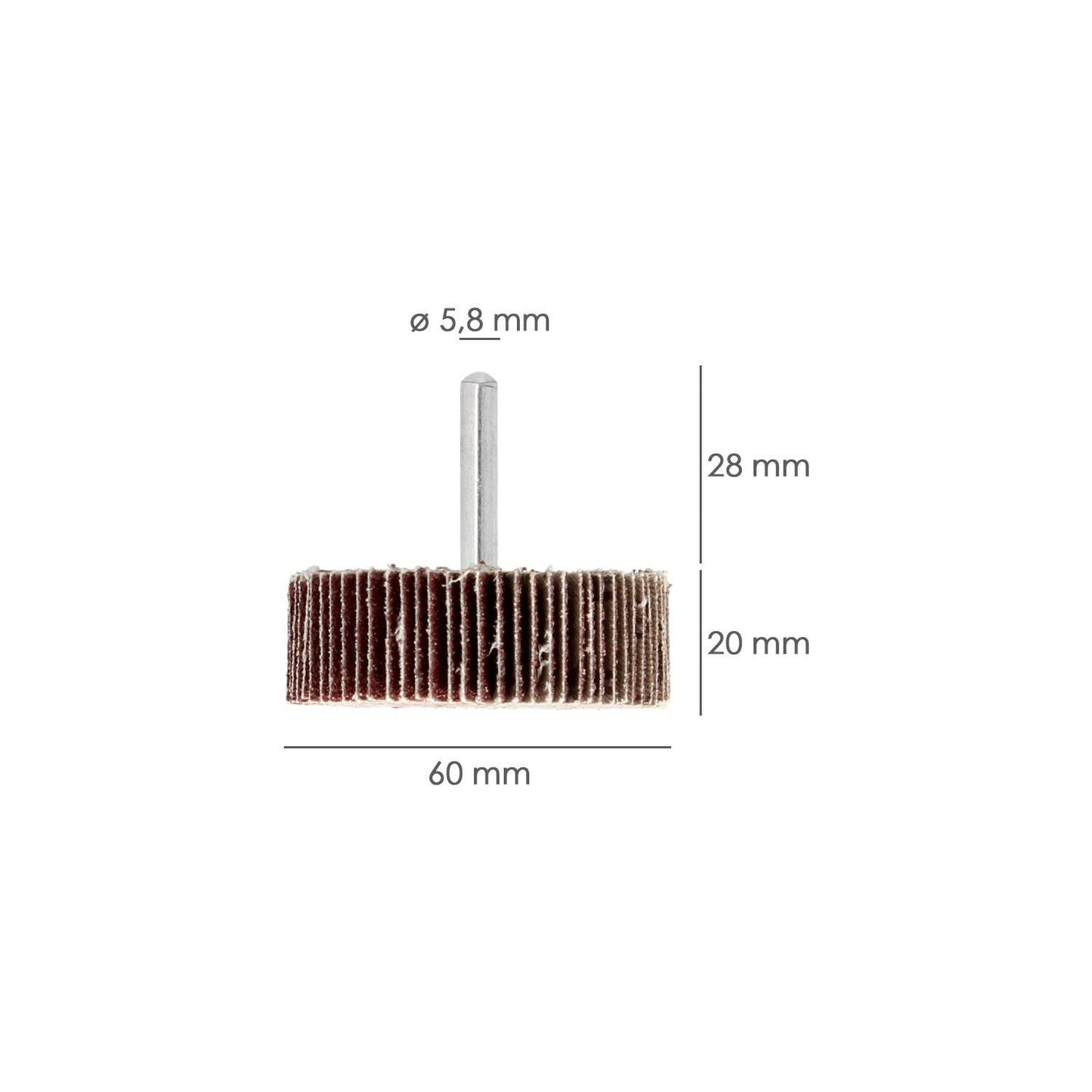 Abanico Lija Grano 40 Medida Ø 60 X 20 Mm. Disco Abrasivo Laminas, Ruedas Mil Hojas, Ruedas Abrasivas,lijado,desbaste,pulir_1
