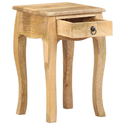 Mesita De Noche De Madera Maciza De Mango 28x28x46 Cm_1