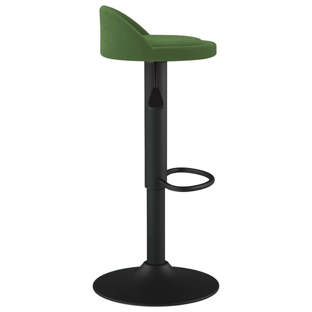 Taburete De Cocina De Terciopelo Verde Oscuro_2