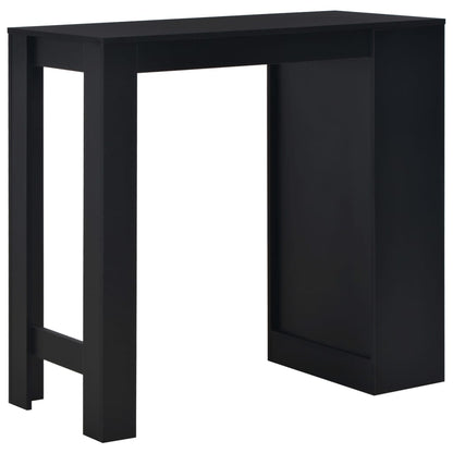 Mesa Alta De Cocina Con Estantería Negra 110x50x103 Cm_1