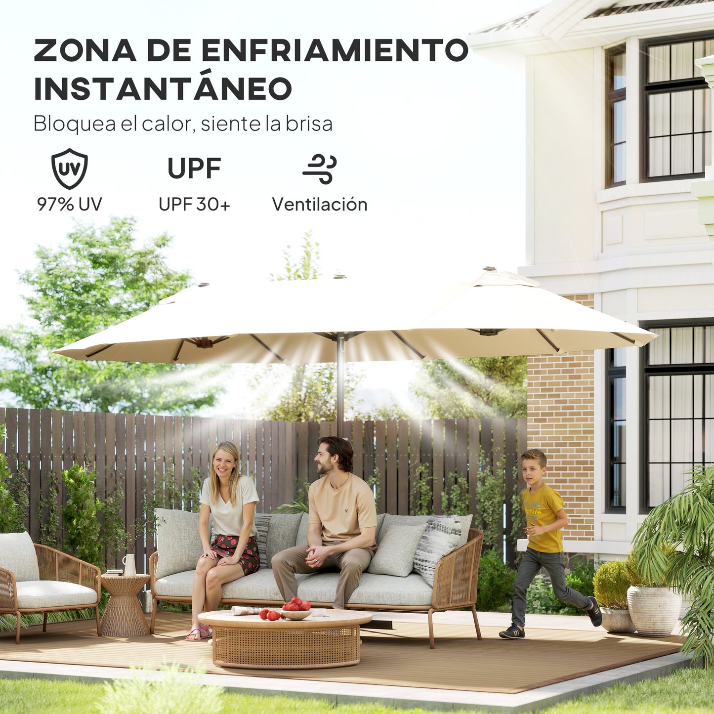 Outsunny Sombrilla Doble 4_4