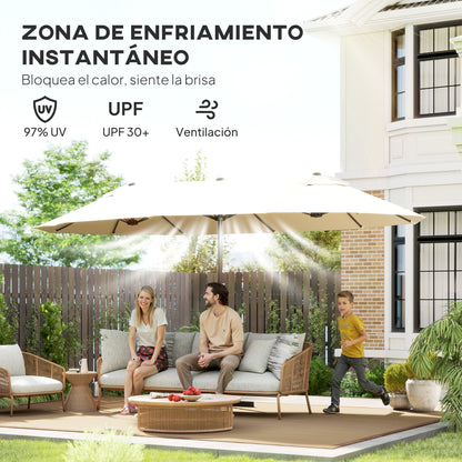 Outsunny Sombrilla Doble 4_4