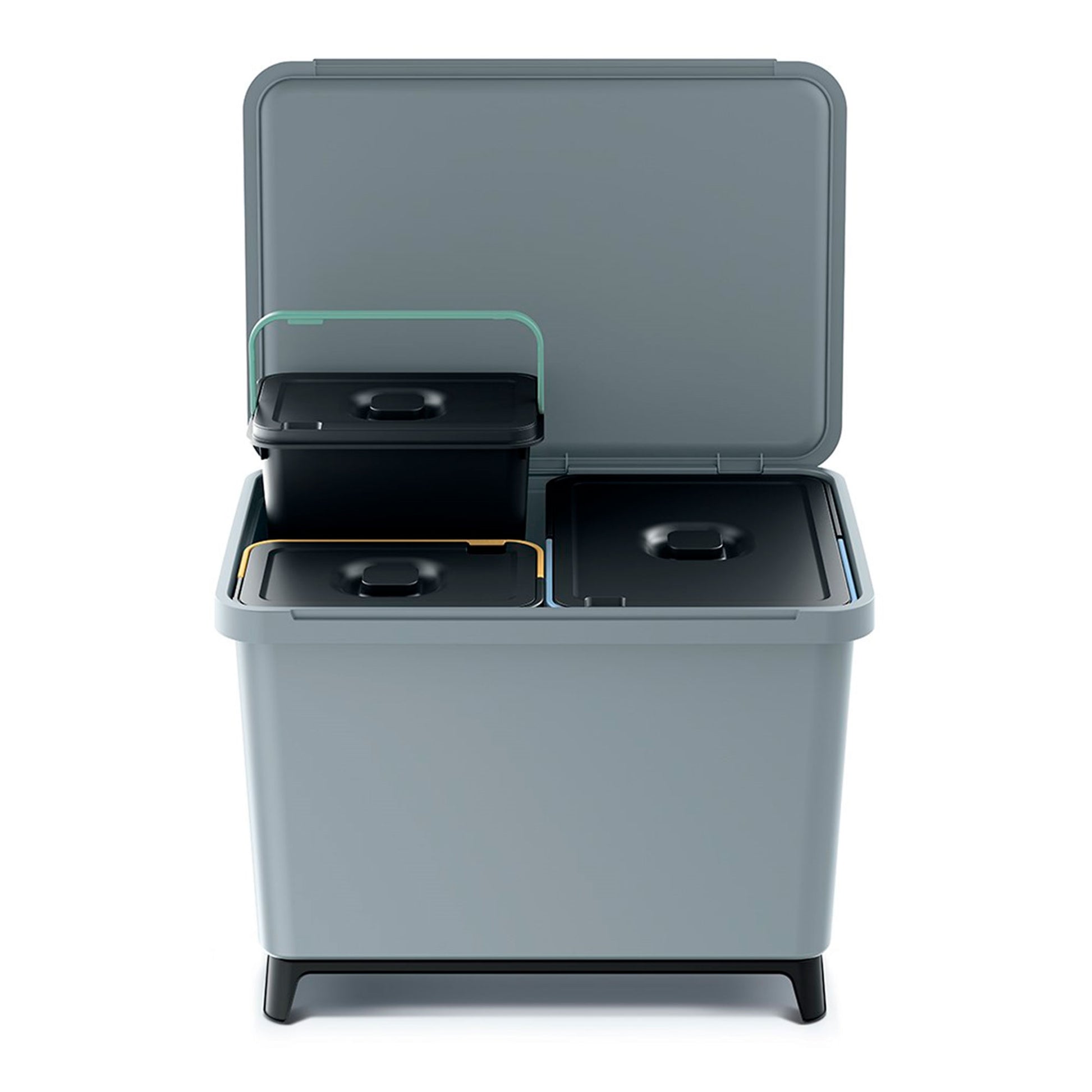 Sistema Clasificador De Reciclaje 2x10l + 1x23l Color Gris Keden_5