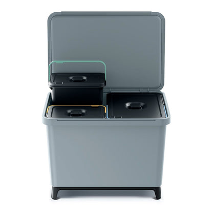 Sistema Clasificador De Reciclaje 2x10l + 1x23l Color Gris Keden_5