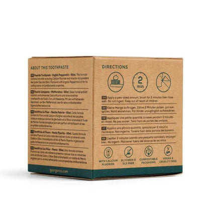 Pasta de dientes con flúor Menta Georganics