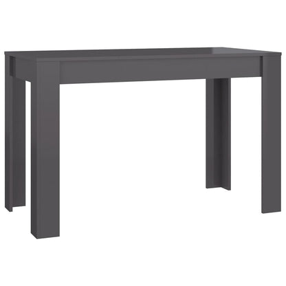 Mesa De Comedor Madera De Ingeniería Gris Brillo 120x60x76 Cm_0