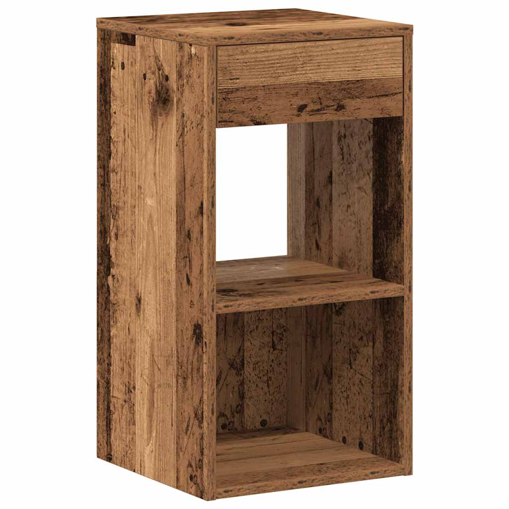 Mesillas De Noche Con Cajón 2 Uds Madera Vieja 35x34x66,5 Cm_3