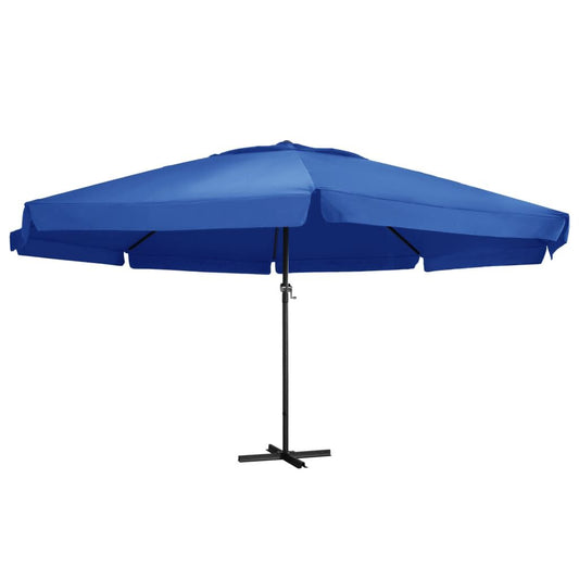 Vidaxl Sombrilla De Jardín Con Palo De Aluminio Azul Azure 500 Cm_0