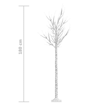 Vidaxl Árbol De Navidad Led Blanco Cálido Sauce Interior Exterior 1,8m_2
