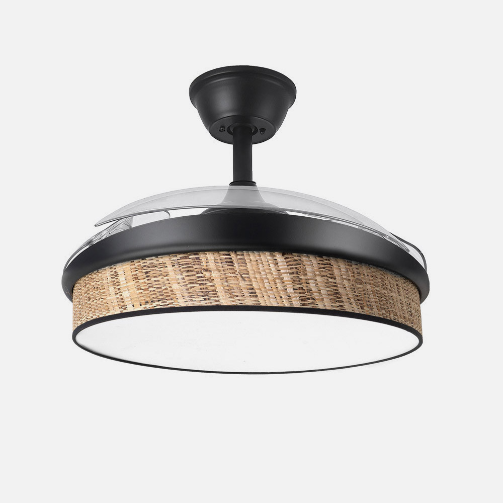 Ventilador Dc Moda 72w Negro/caã±izo Oscuro 108d 3aspas 7200lm 3000k,4000k,6000k Remoto+memoria+temporizador_3