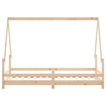 Vidaxl Estructura De Cama Infantil Madera Maciza De Pino 90x190 Cm_4