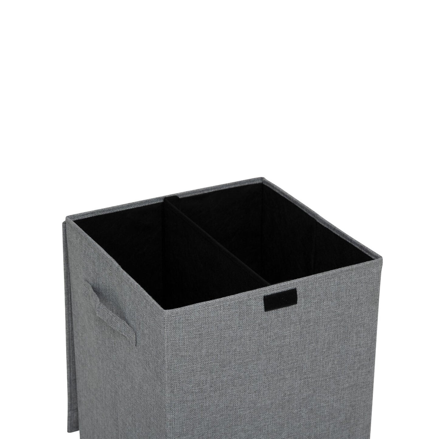 Cesta De Ropa Colors 74l Mdf Y Poliéster Gris Concreto_2