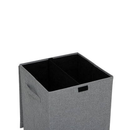 Cesta De Ropa Colors 74l Mdf Y Poliéster Gris Concreto_2