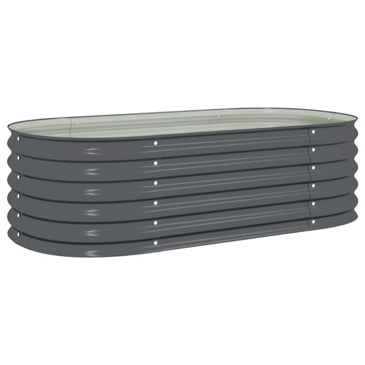 Arriate De Acero Galvanizado Gris 160x80x44 Cm_0