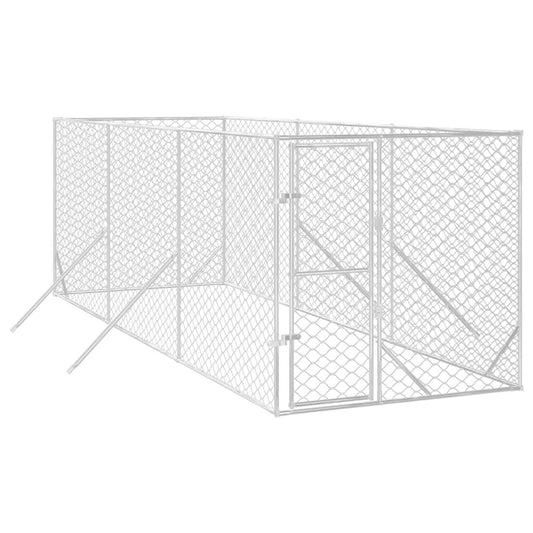 Vidaxl Perrera De Exterior Acero Galvanizado Plateado 2x6x2 M_0