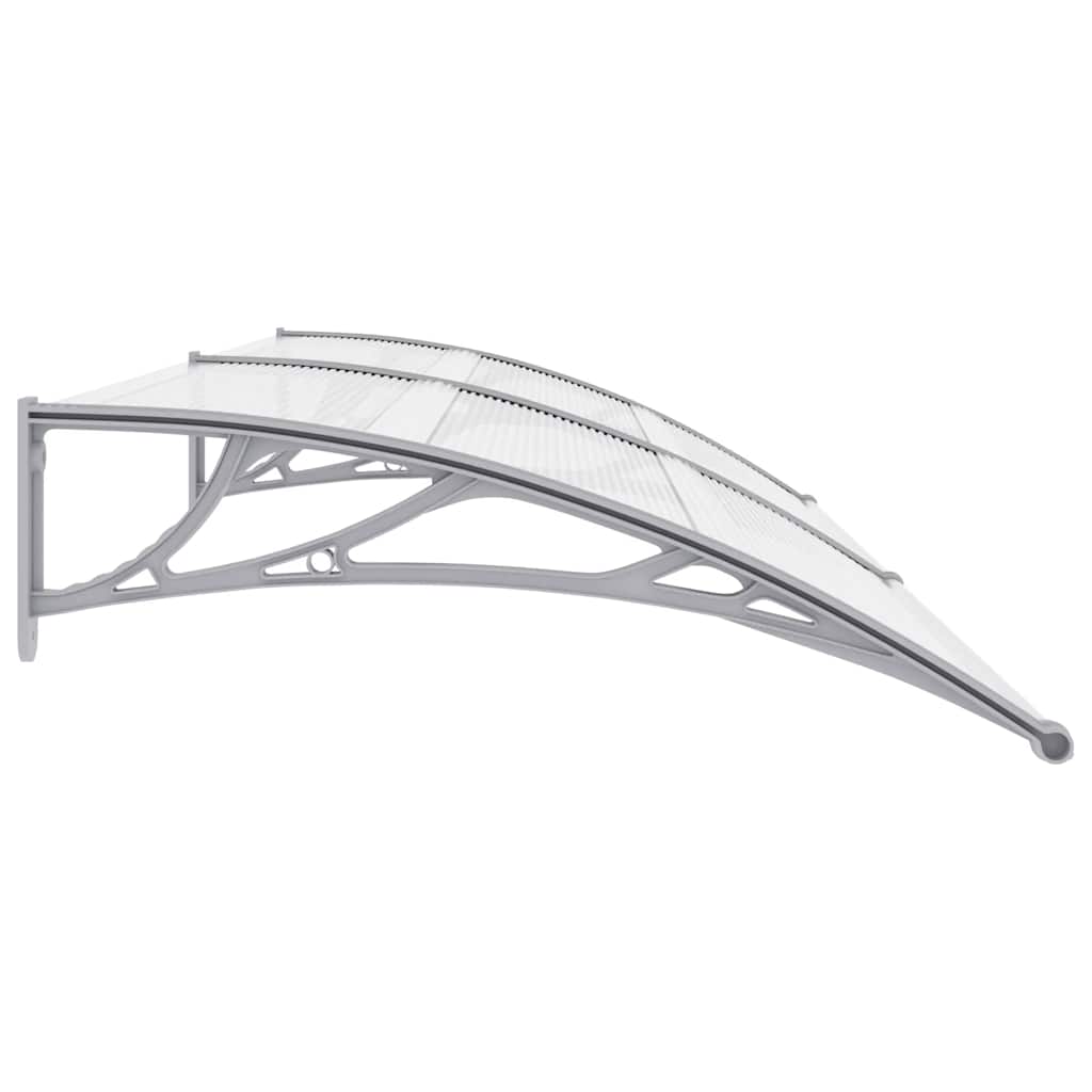 Marquesina Para Puerta Pc Gris Y Transparente 240x75 Cm_4