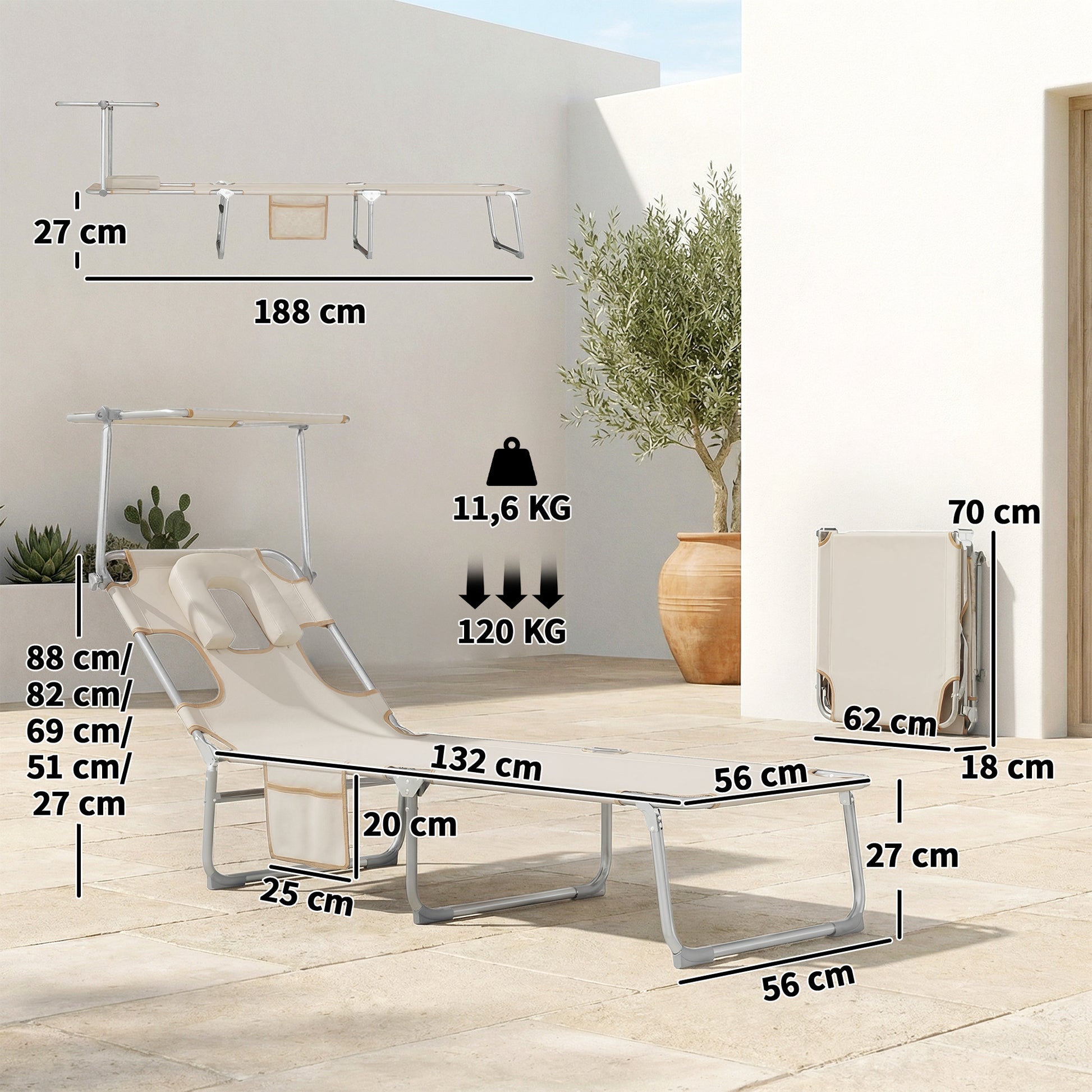 Outsunny Set De 2 Tumbonas Jardín Exterior_2