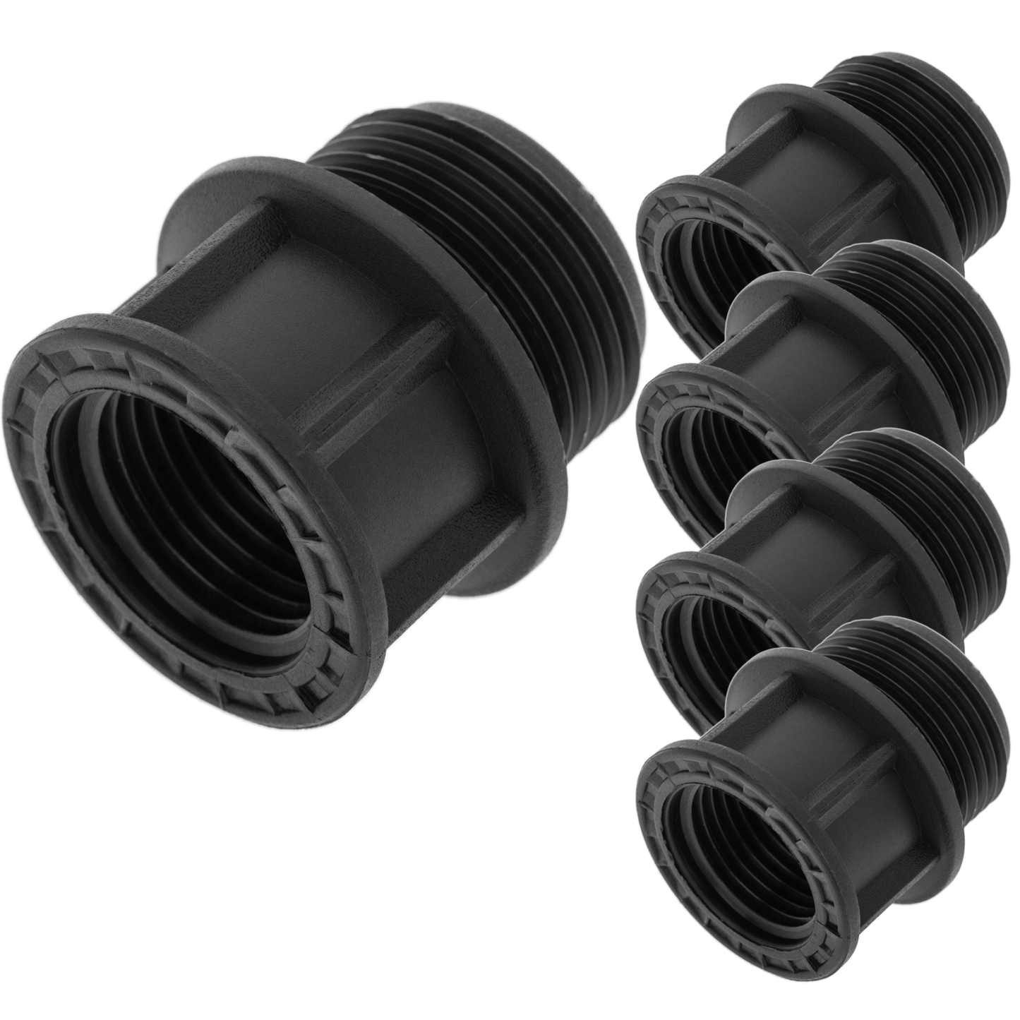Pack 5 Unidades Reducción Macho-hembra De Polipropileno 3/4“ X 1/2“ Para Sistema De Riego_0