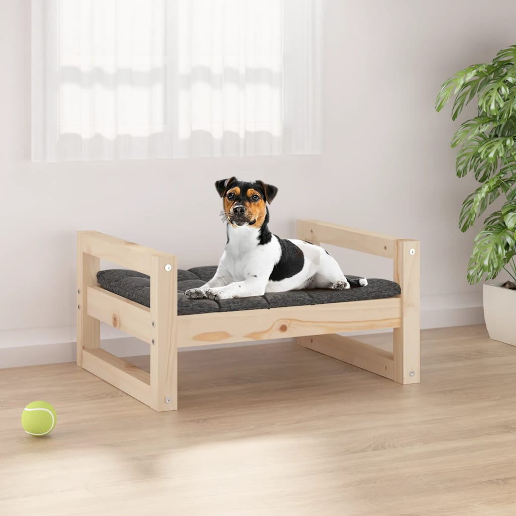 Vidaxl Cama Para Perros Madera Maciza De Pino 55,5x45,5x28 Cm_1