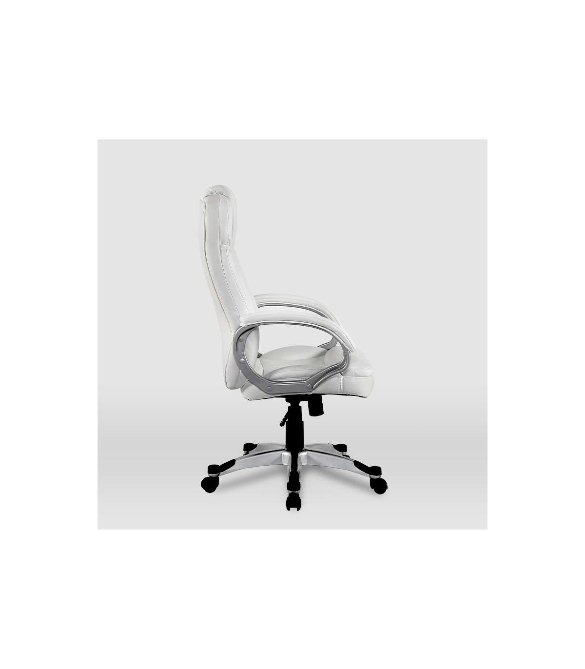 Silla De Oficina Elisabeth En Piel Sintética Blanca. Alto: 115.5/125.5cm Ancho: 64.5cm Fo_2
