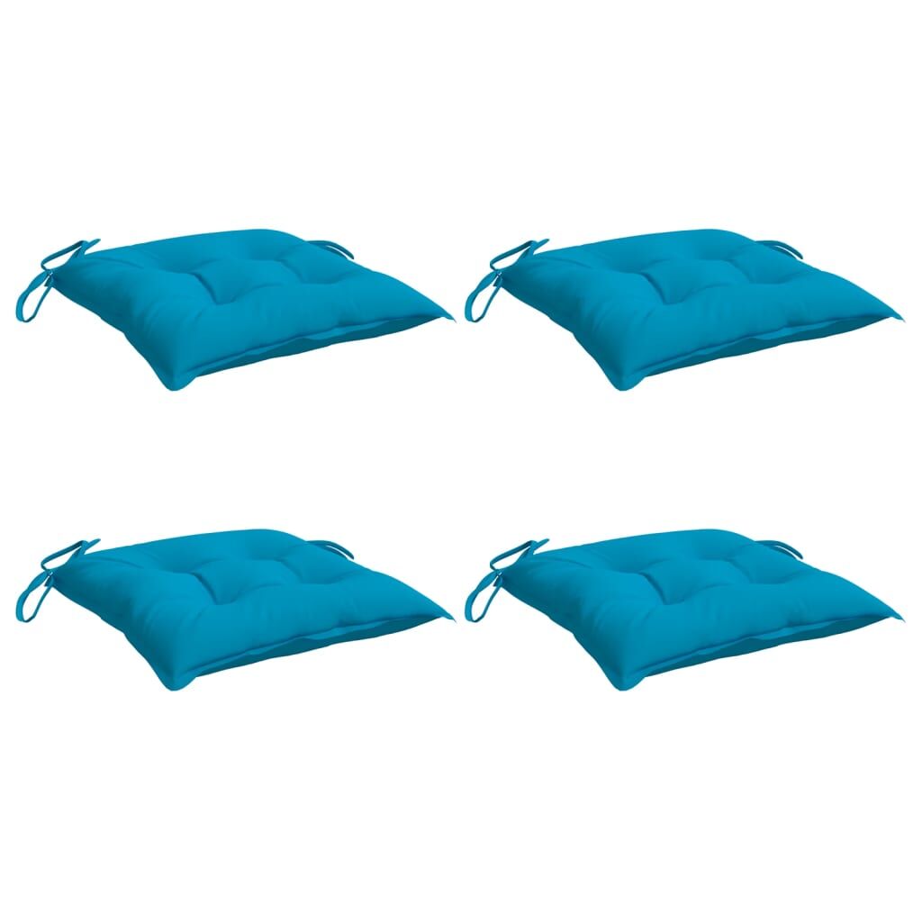 Vidaxl Cojines De Silla De Jardín 4 Uds Tela Oxford Azul 40x40x7 Cm_0
