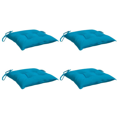 Vidaxl Cojines De Silla De Jardín 4 Uds Tela Oxford Azul 40x40x7 Cm_0