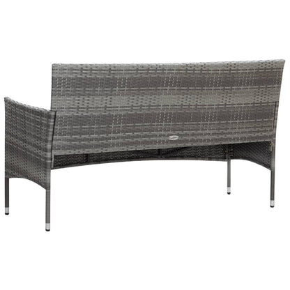 Vidaxl Set De Muebles De Jardín 4 Pzas Y Cojines Ratán Sintético Gris_3