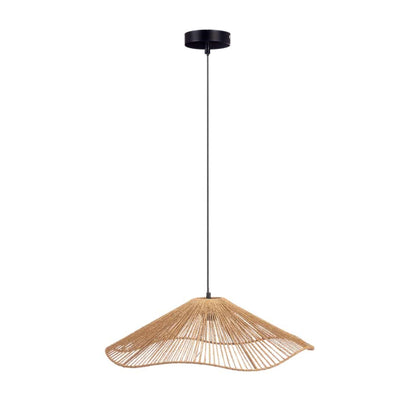 Lámpara De Techo Ø55cm En Cuerda Natural Estilo Vintage_0
