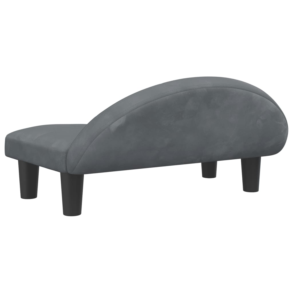 Cama Para Perros De Terciopelo Gris Oscuro 70x52x30 Cm / Vetonek_0