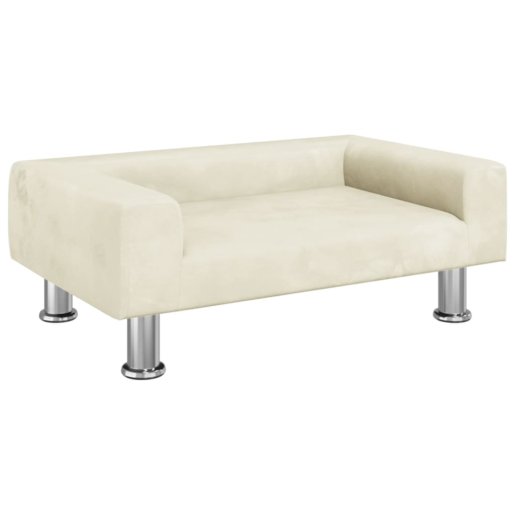Cama Para Perros De Terciopelo Crema 70x45x26,5 Cm / Vetonek_3