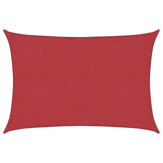 Vidaxl Toldo De Vela Rojo Hdpe 160 G/m² 3x5 M_0