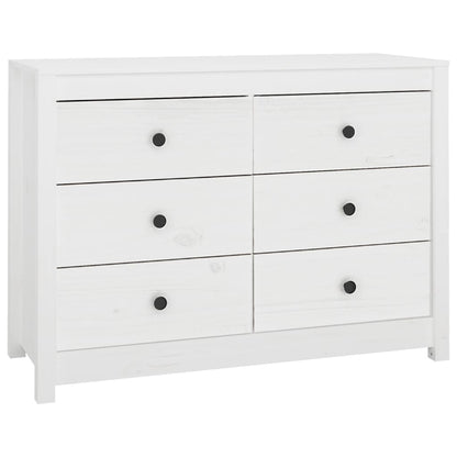 Armario Auxiliar De Madera Maciza De Pino Blanco 100x40x72 Cm / Vetonek_0
