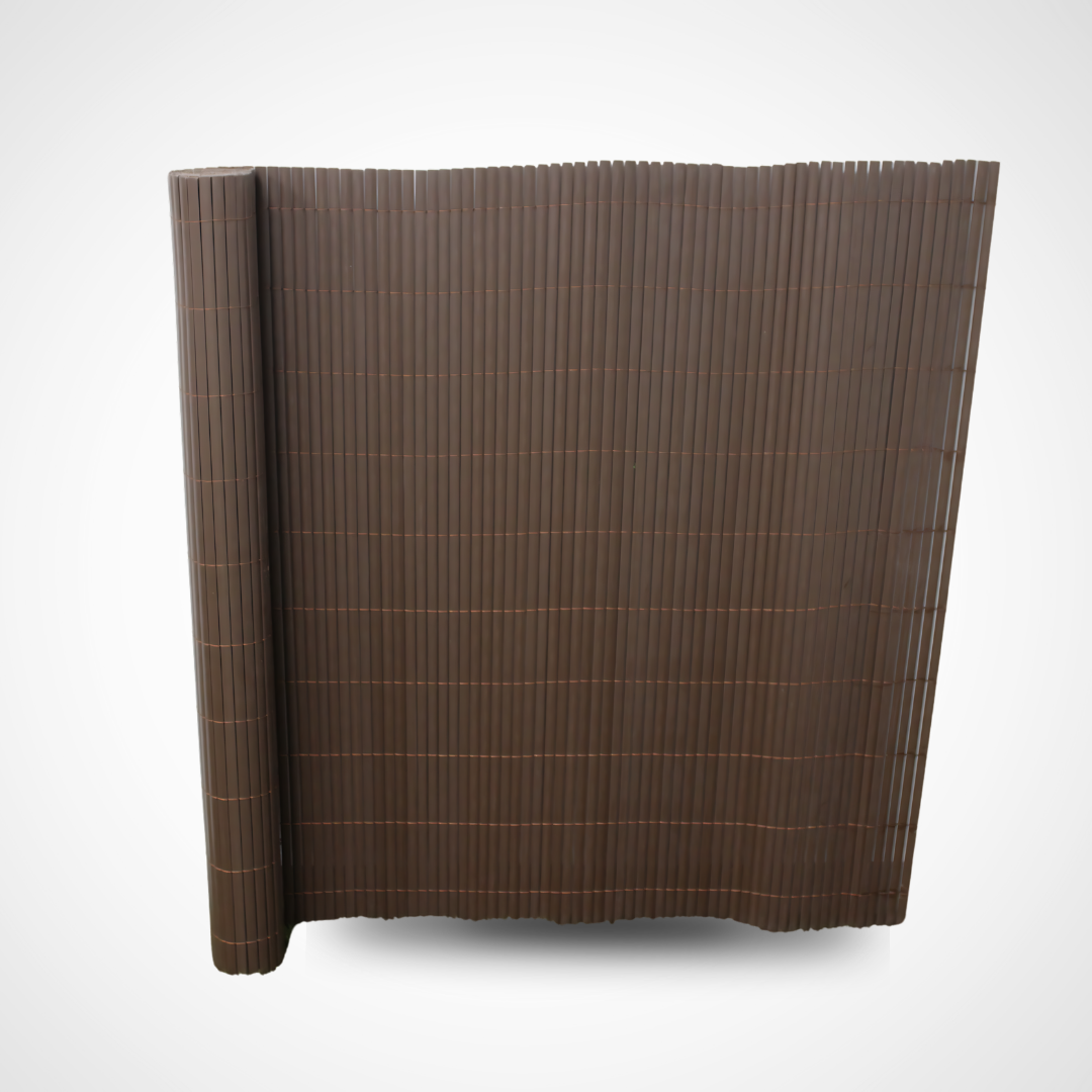 Cañizo Pvc Doble Cara| 1x3 M| Color Marron| Lamas 11 Mm| Composición 100% Pvc| Bridas De Sujeción Incluidas_1