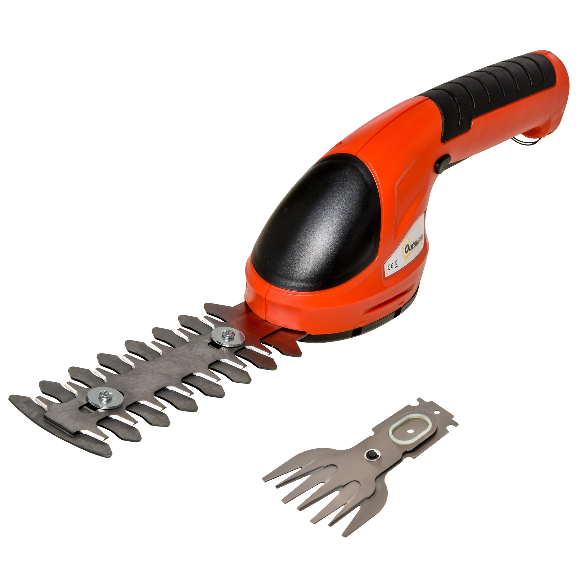 Outsunny Tijeras Cortacésped Arreglasetos 3.6v 2 Cuchillas Ancho Corte 12cm/8cm_0