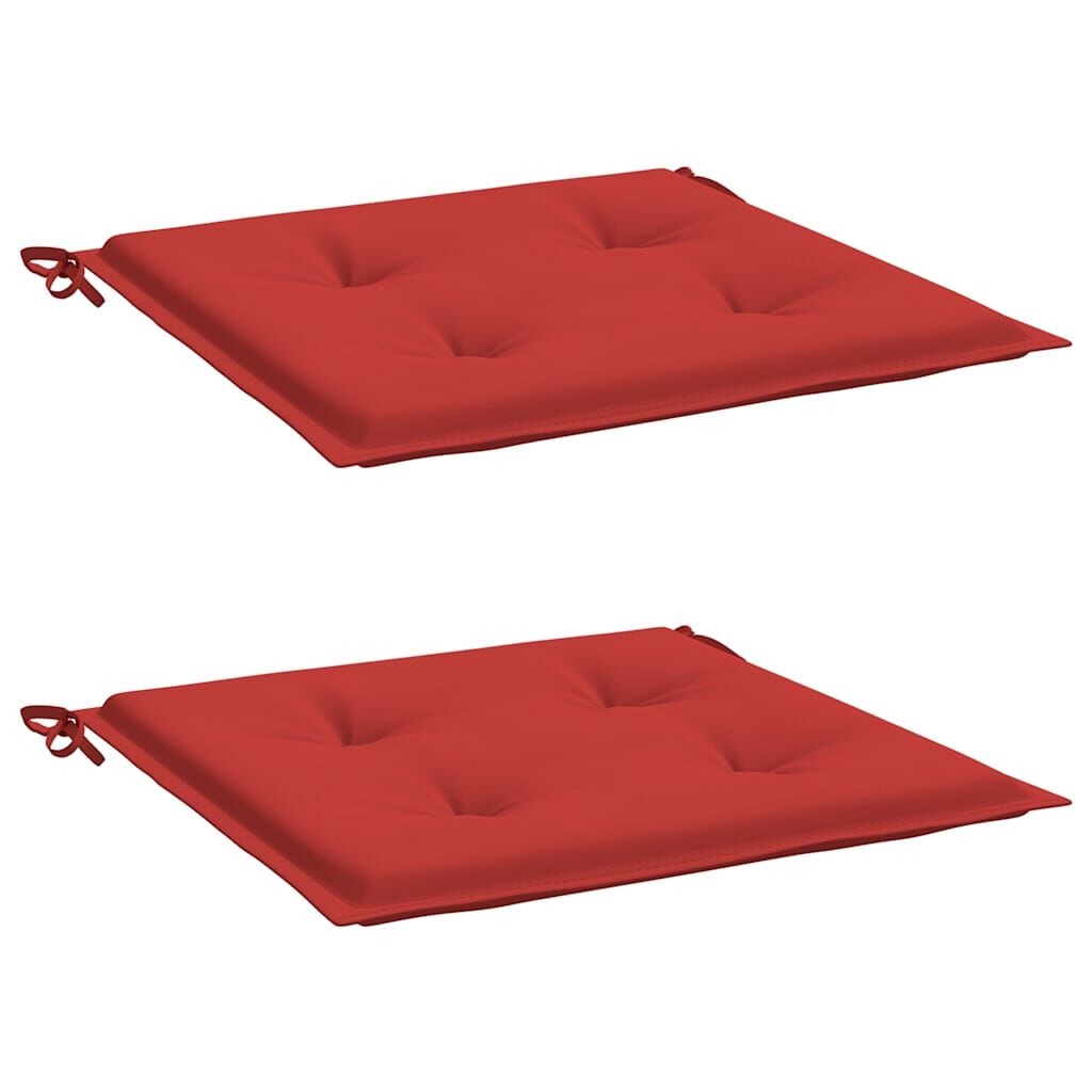 Vidaxl Cojines De Silla De Jardín 2 Uds Tela Oxford Rojo 50x50x4 Cm_0